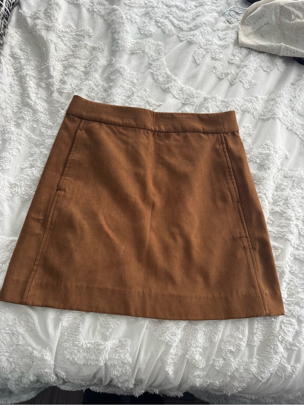 J. Crew Cognac Brown Mini A-Line Skirt